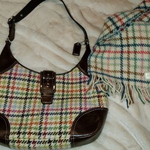 Coach purse & matching Cashmere mix scarf EUC